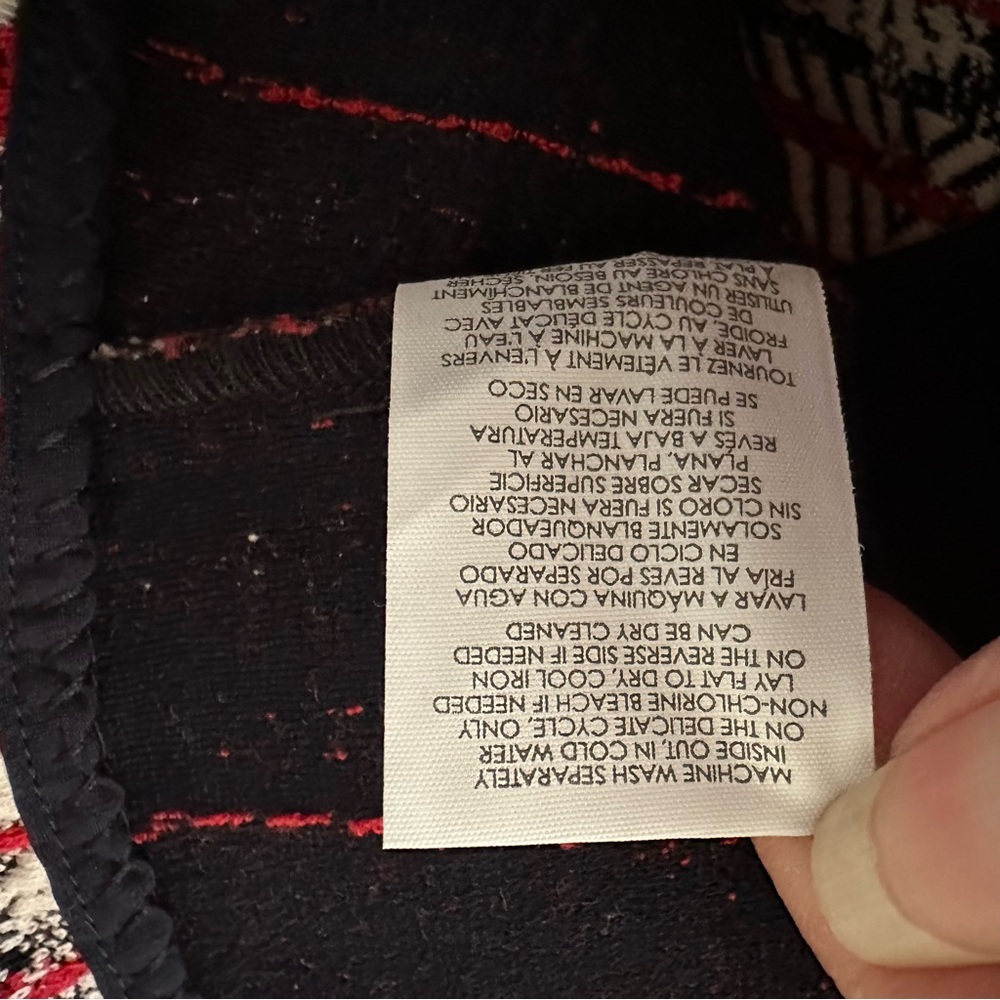 CAbi #6028 Patchwork Red‎ and White Women's Blazer ladies size M - Picture 8 of 9